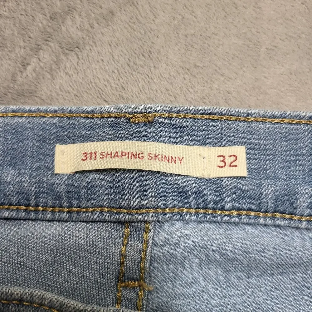 Levi's 311 Jeans Womens 32 Blue Shaping Skinny Light Wash Slim Stretch 5-Pocket